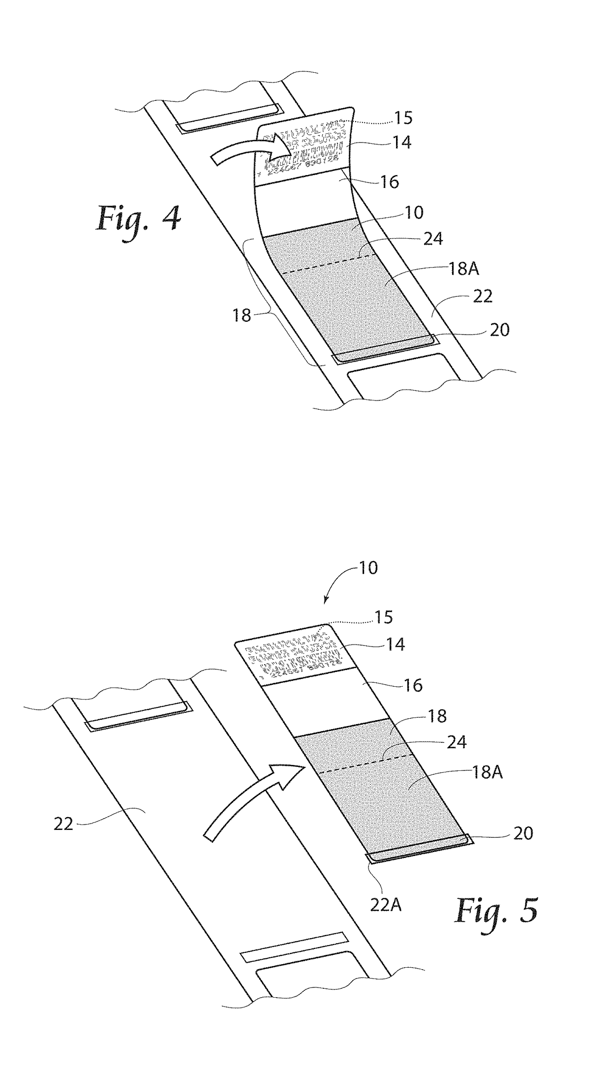 Self masking label and method