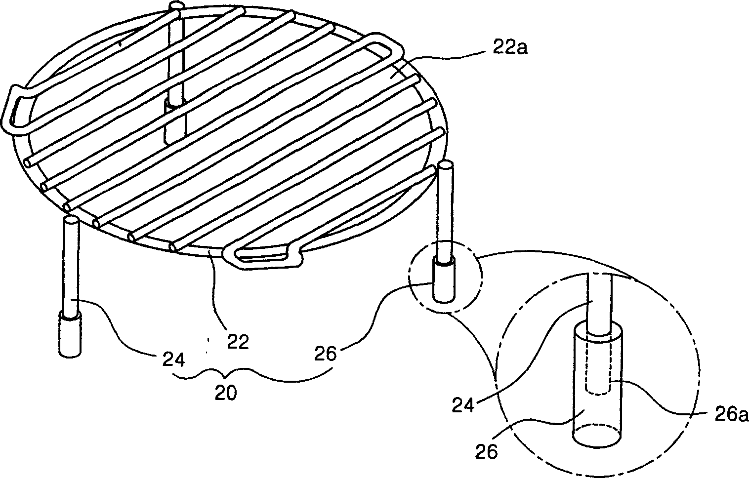 Barbecue rack of microwave oven