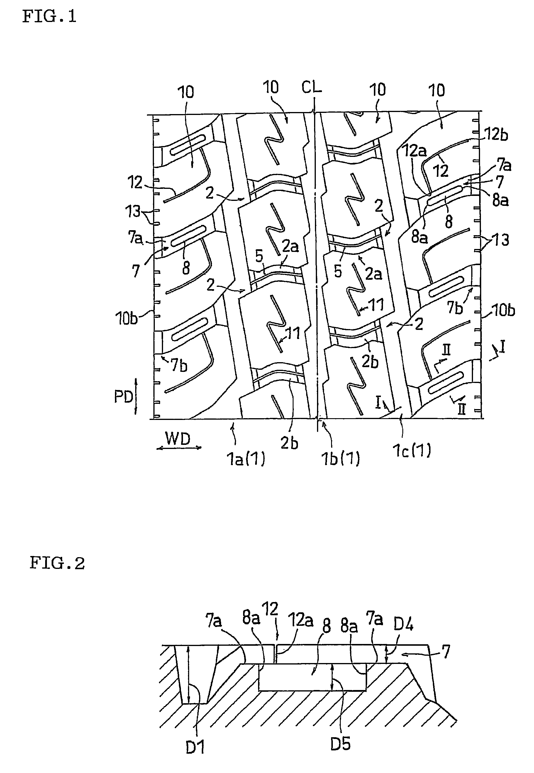 Pneumatic tire with tread having both end closed groove bottom concave portions and both end open groove bottom sipes