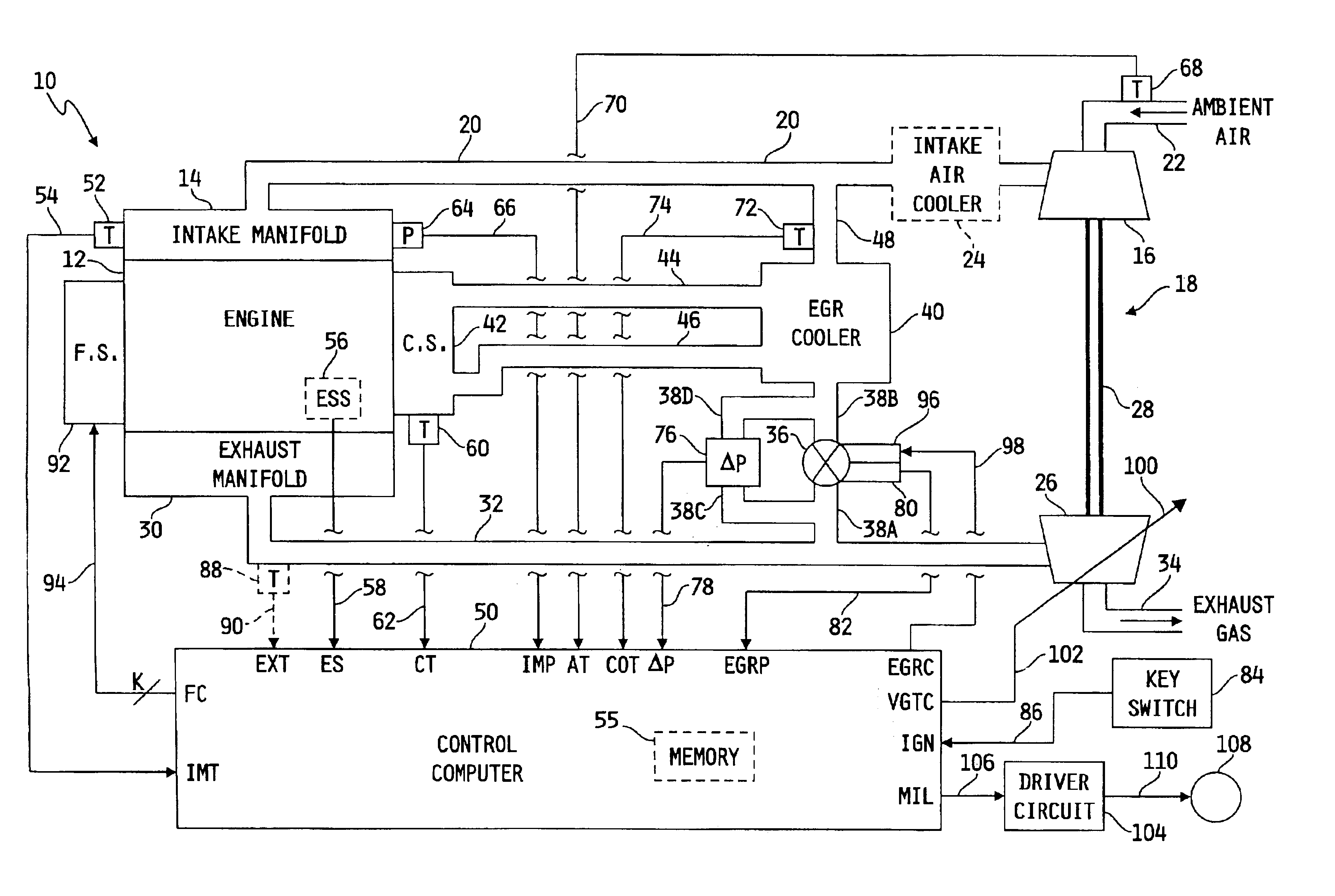 System for diagnosing operation of an EGR cooler