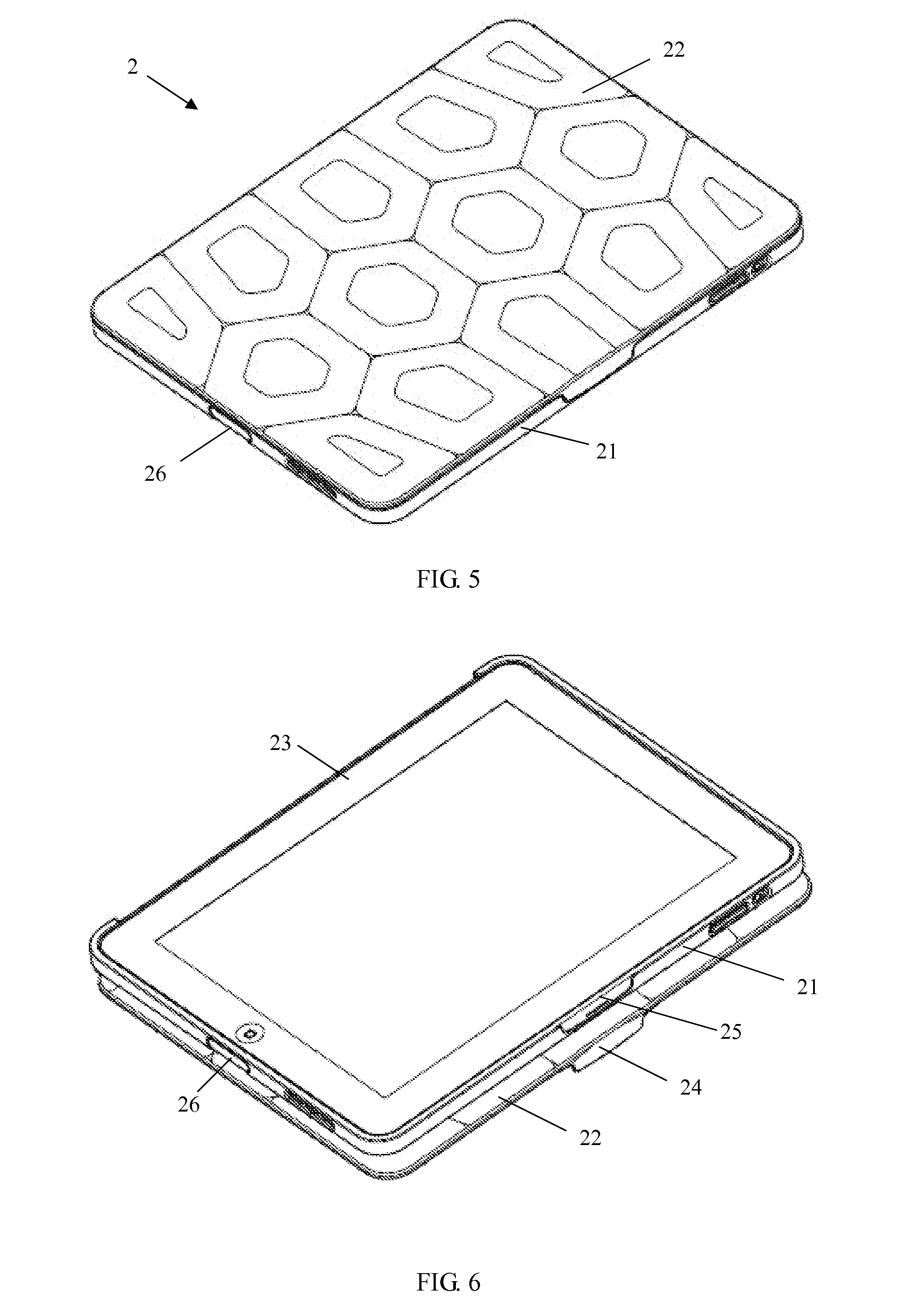 Combination of protective casing and stand for portable handheld electronic device