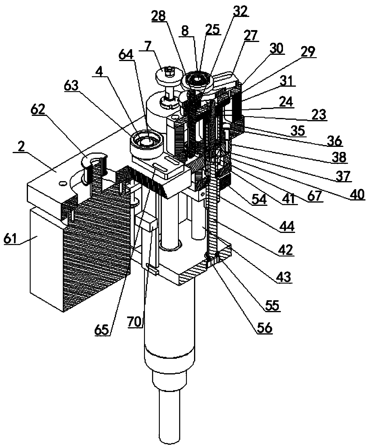 Power head structure for gear type tapping machine