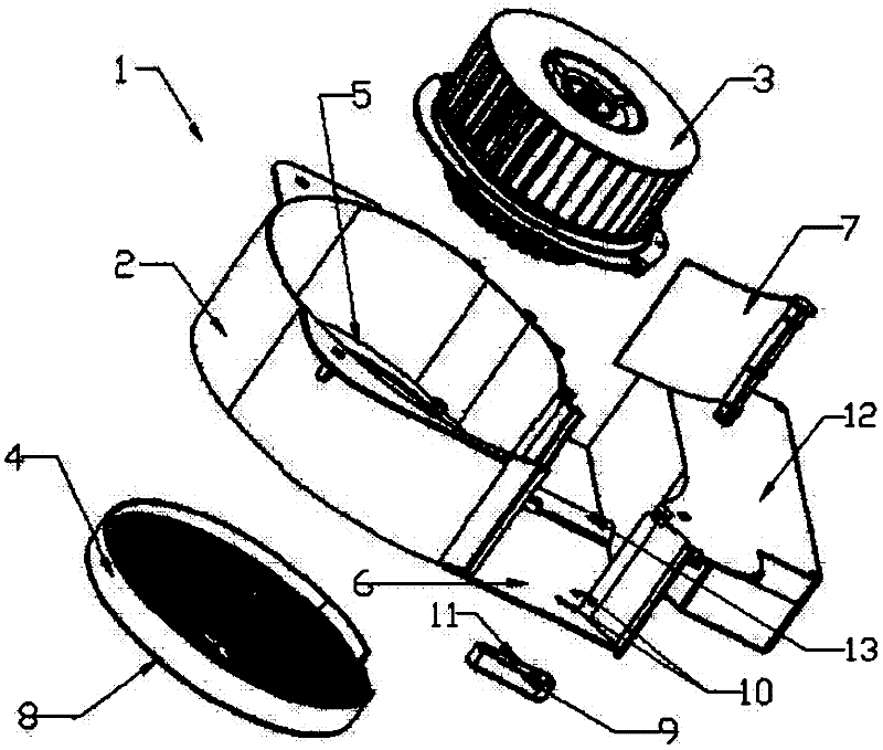 Outward discharge and internal circulation range hood