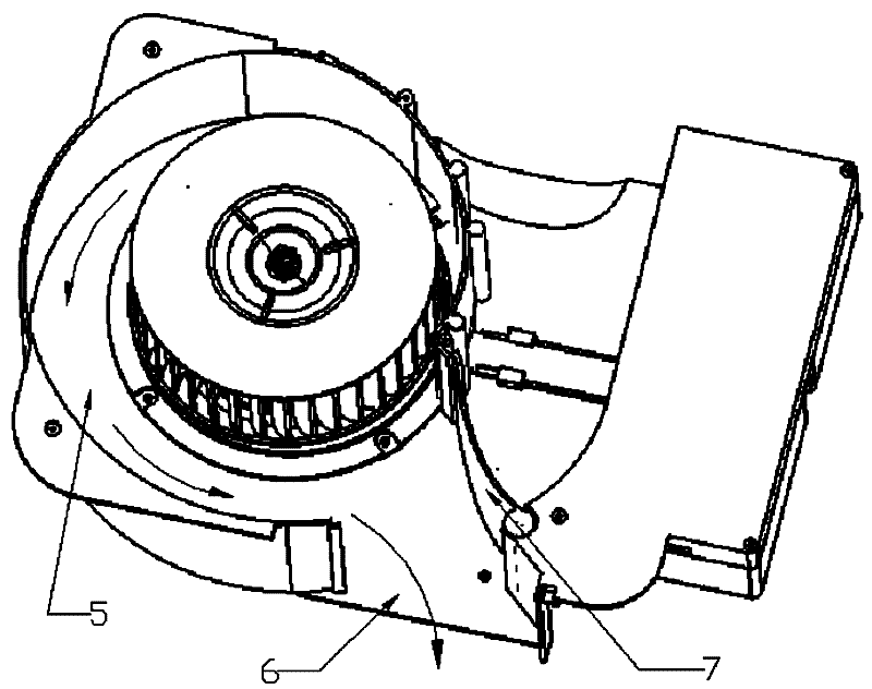 Outward discharge and internal circulation range hood