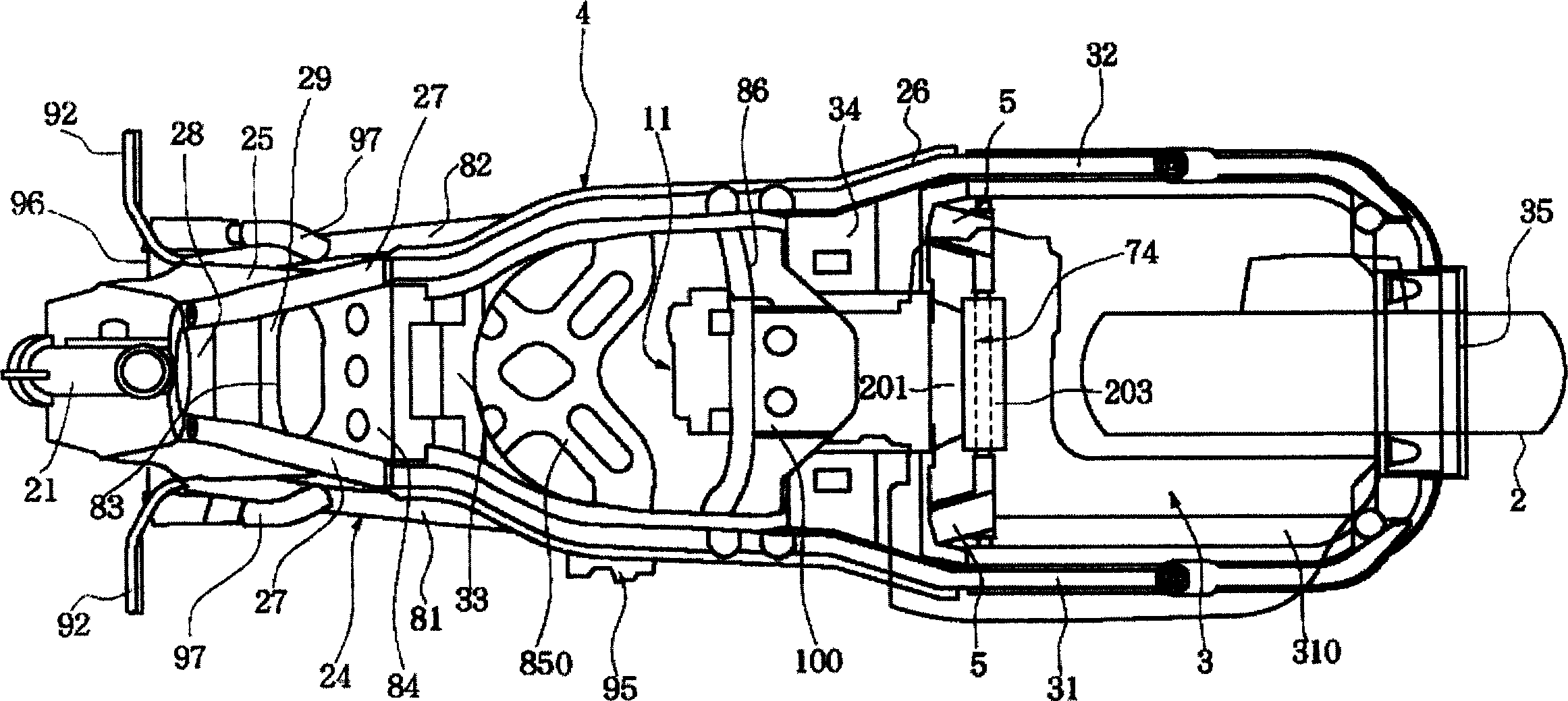 Scooter type motorcycle