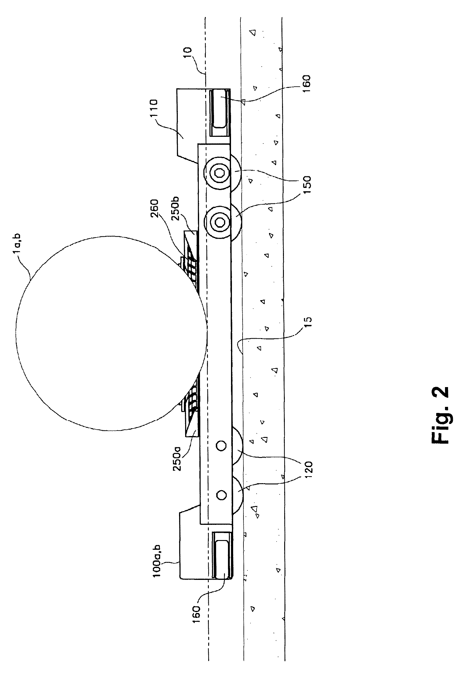 Apparatus for transporting a motor vehicle in a parking system
