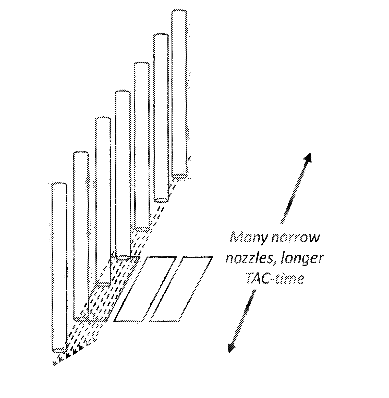 Multi-nozzle organic vapor jet printing