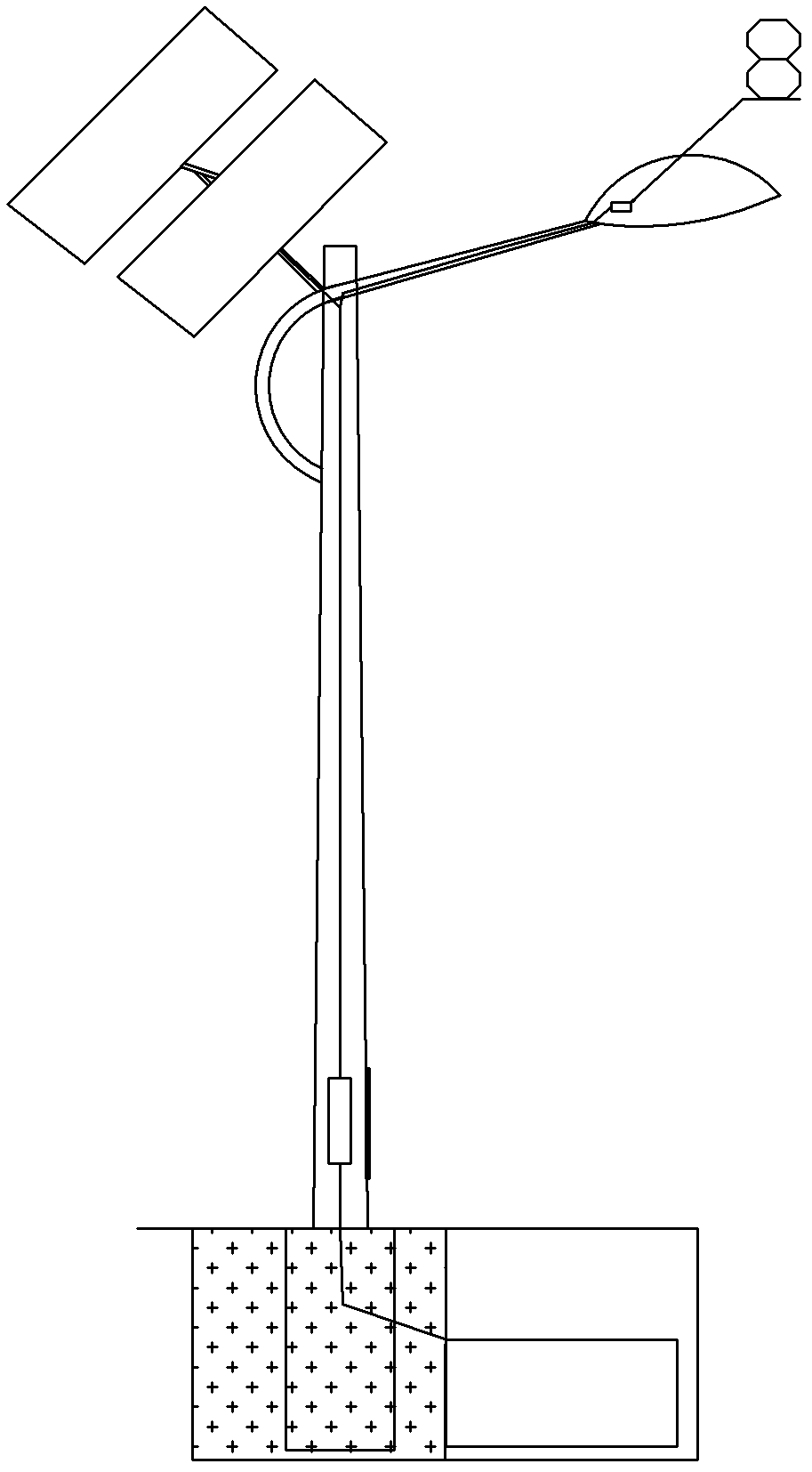 Solar LED (Light Emitting Diode) street lamp and control method thereof