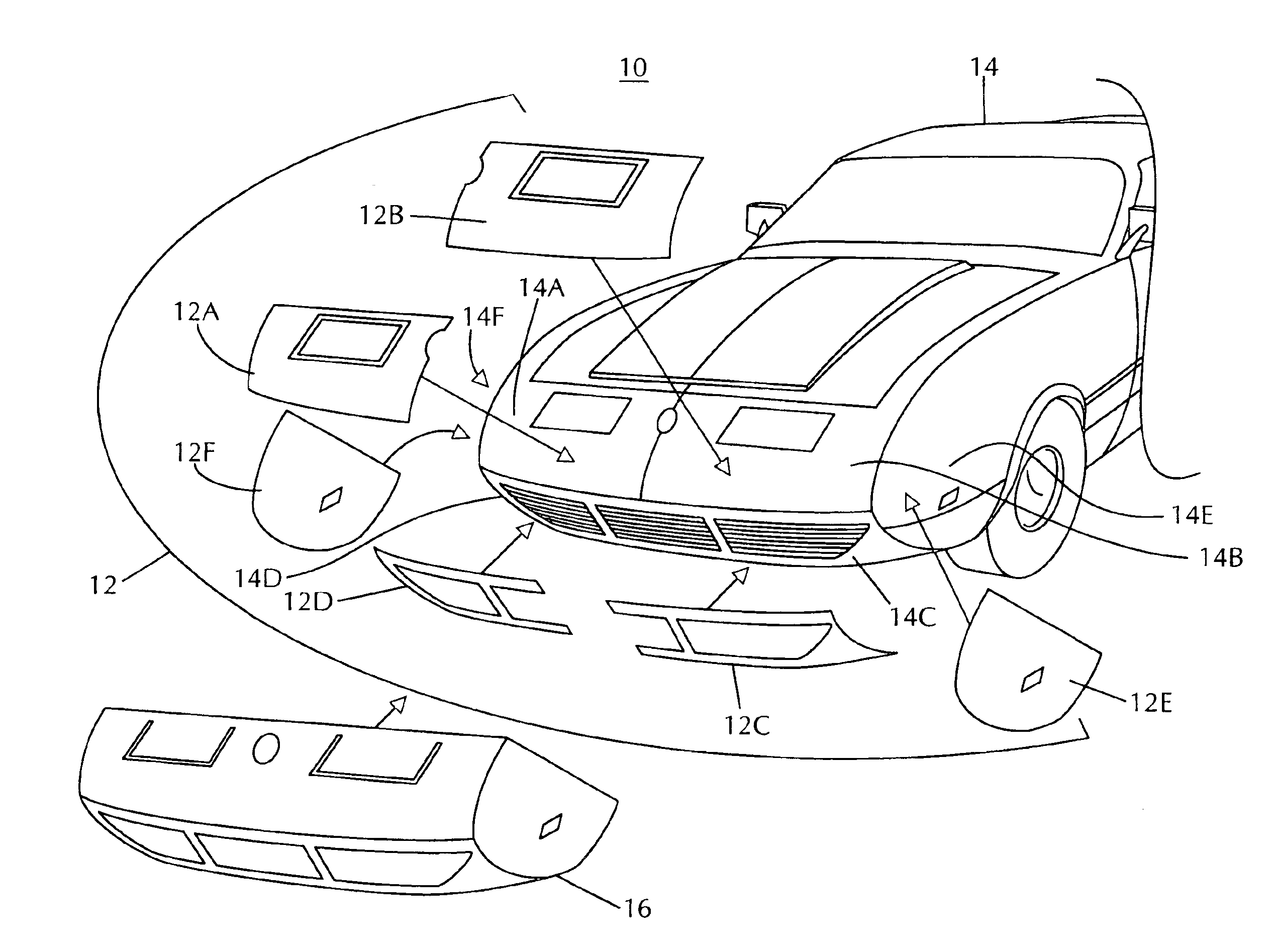 Apparatus and method for protection of a vehicle exterior portion