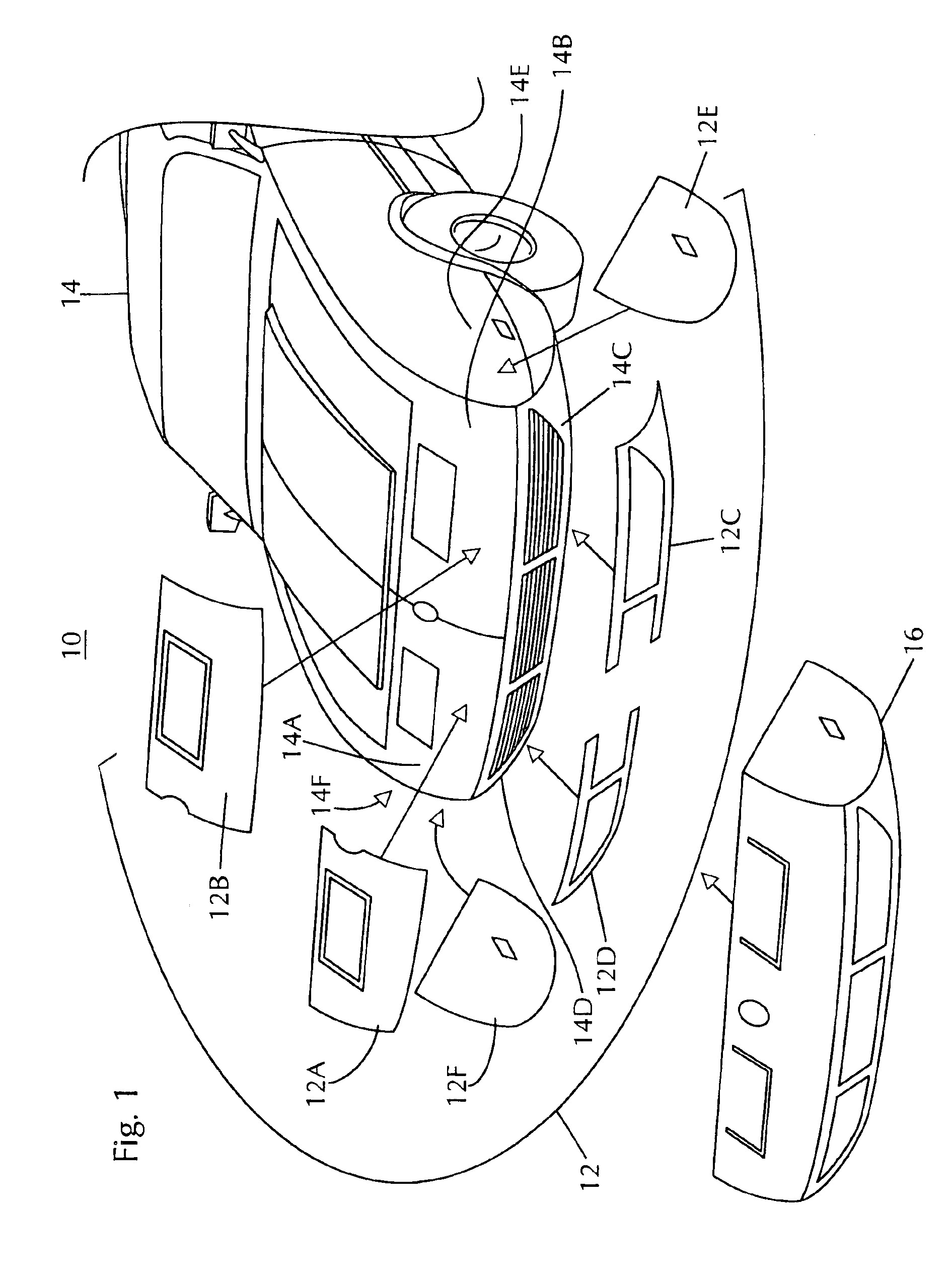 Apparatus and method for protection of a vehicle exterior portion