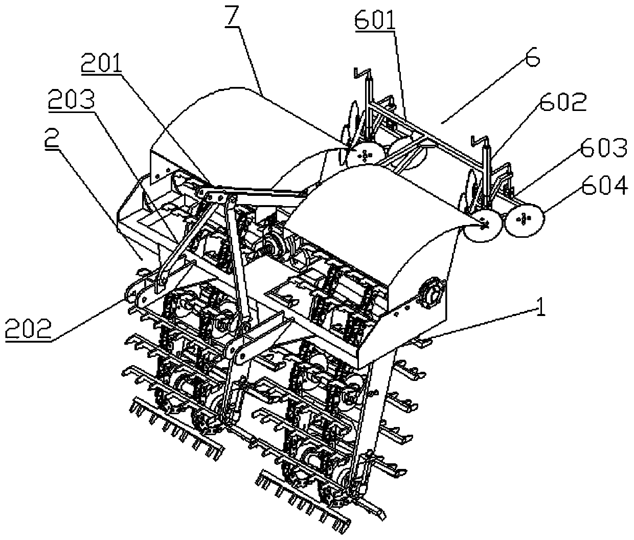 A chain ditch scarifier