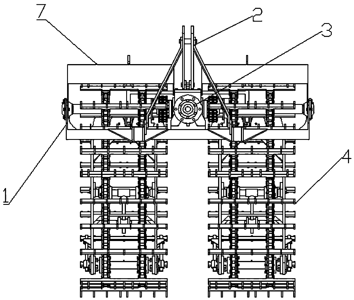 A chain ditch scarifier