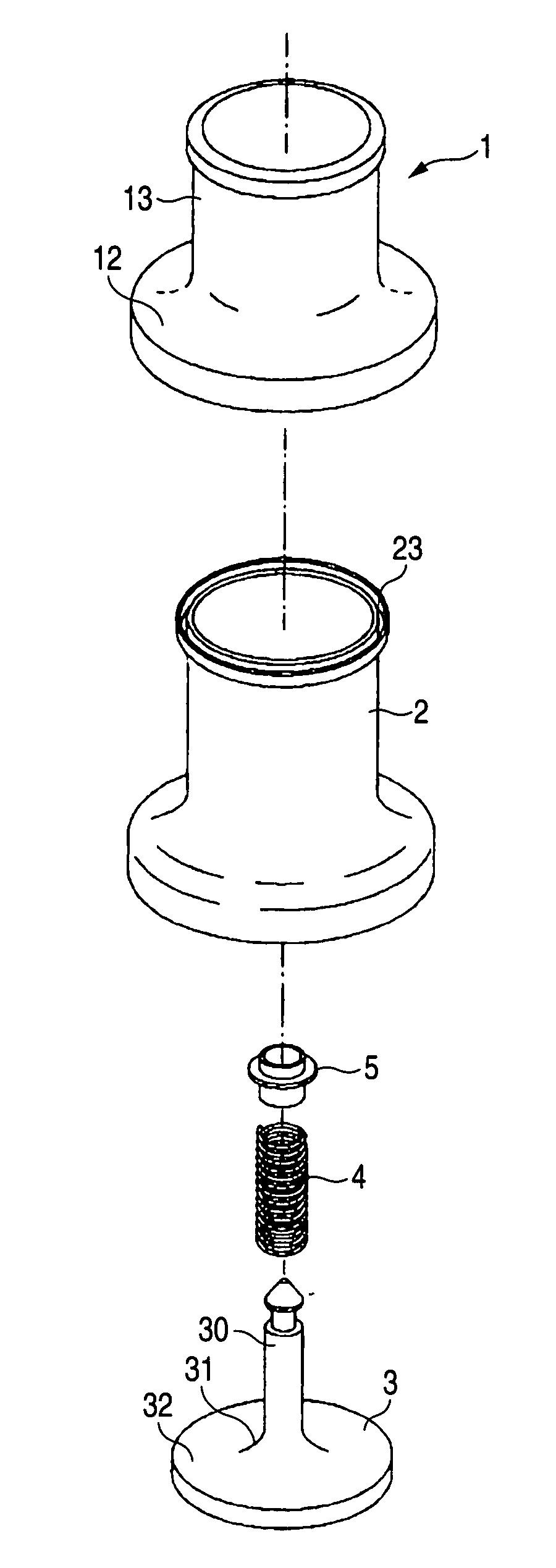 Valve device for fuel tank