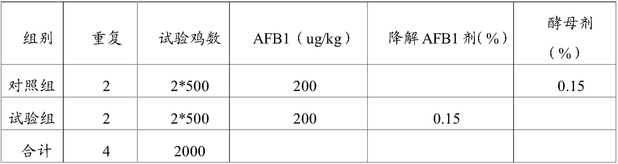 Microbiological treating agent for degrading aflatoxin B1, preparation method of treating agent and application