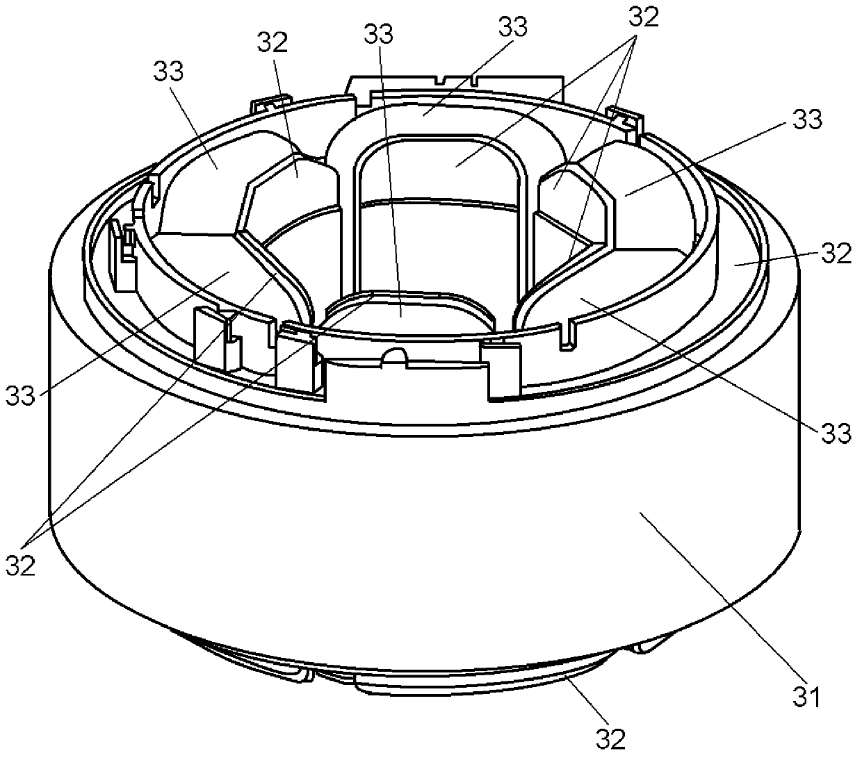 Brushless motor for washing machine and drum-type washing machine provided with same