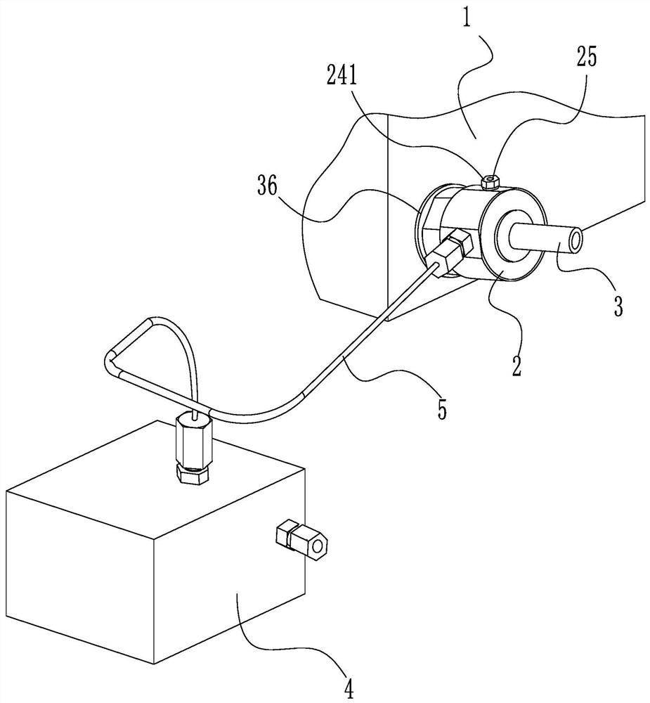 A metal-sealed automatic exhaust pipe of a circuit breaker hydraulic circuit