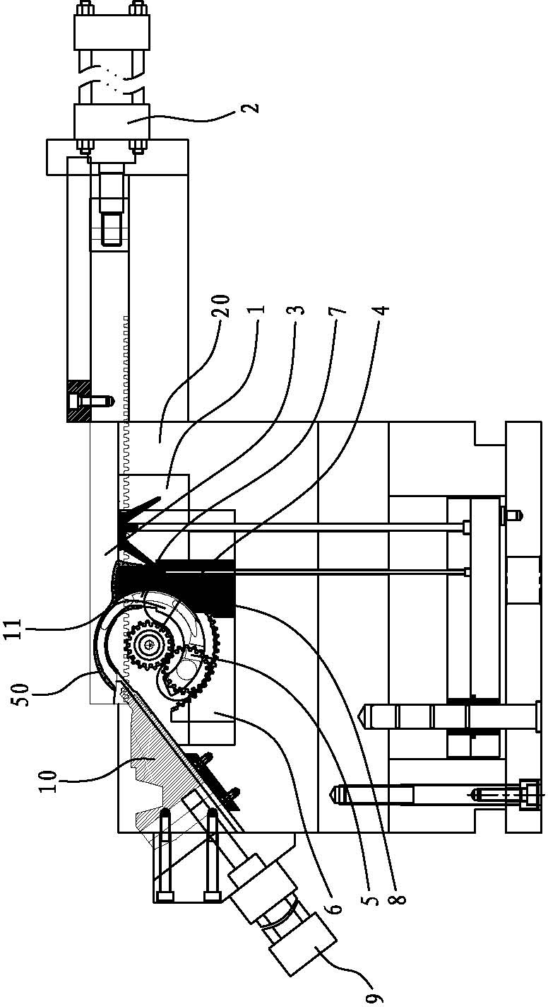 Arc core-pulling device for die