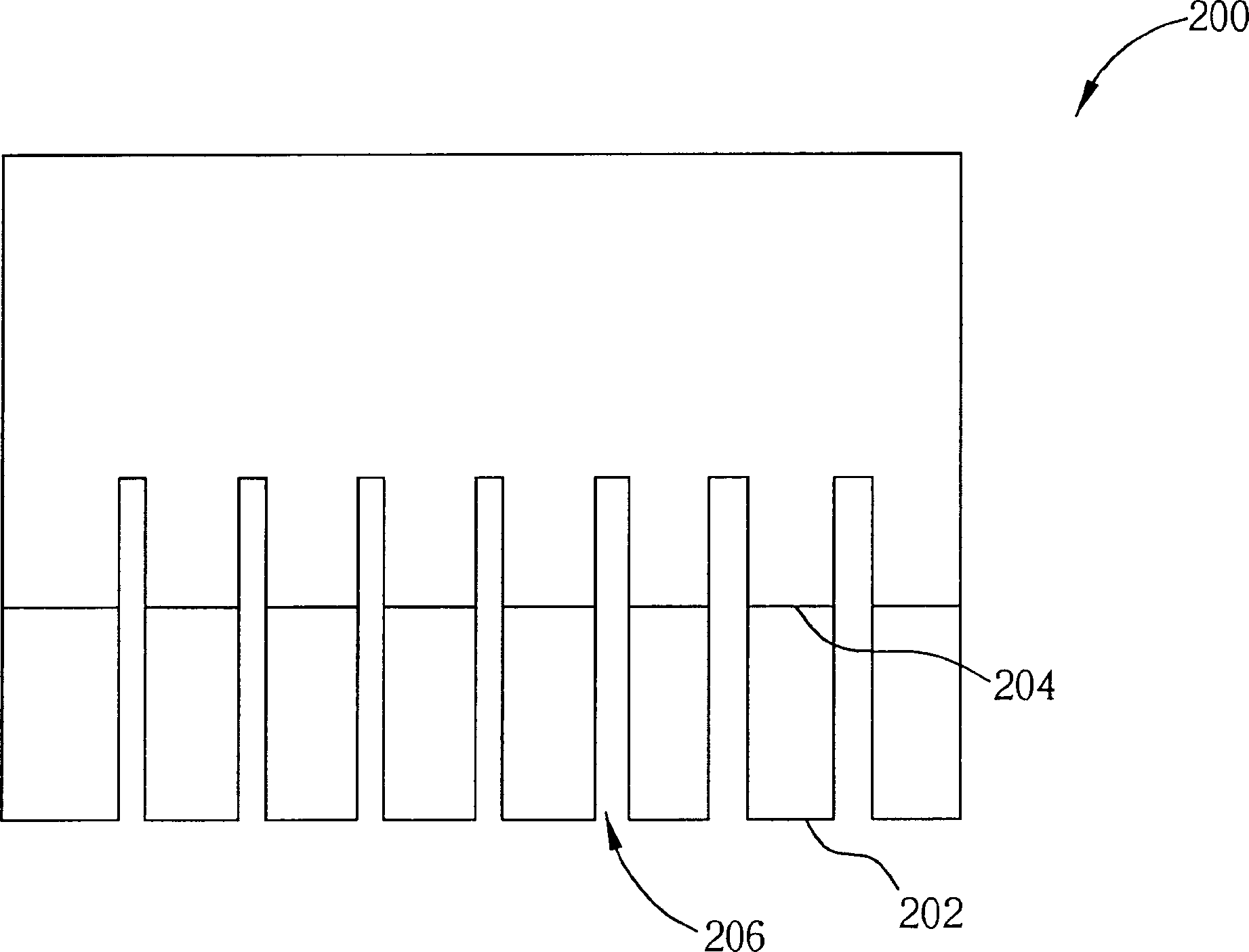 Partition structure for buffering package material