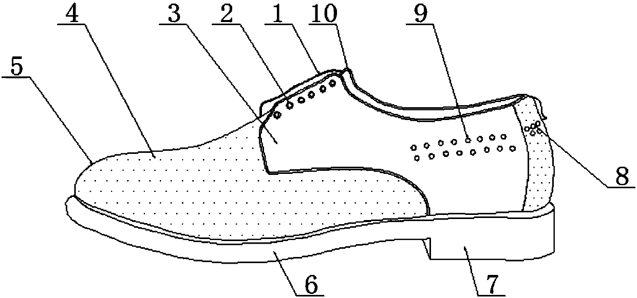 Dust-resistant leather shoes