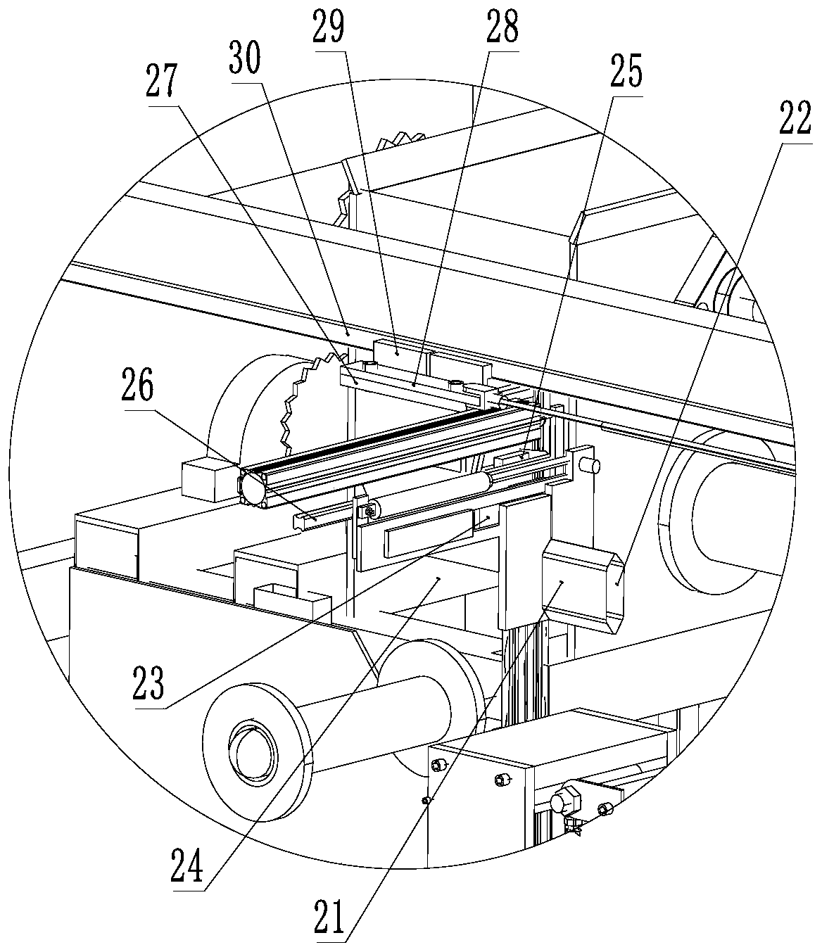 Fungus stick sleeving device and process