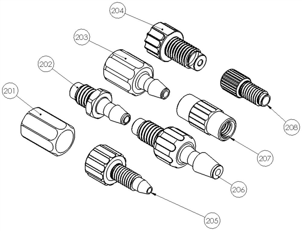 Connector capable of being tightened in multiple modes in medical field