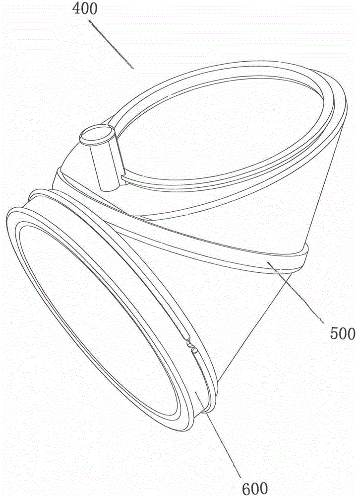 Urine leading-out device of male in-bed urinal and kit