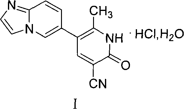 Olprinone hydrochloric acid crystal form and preparation method thereof