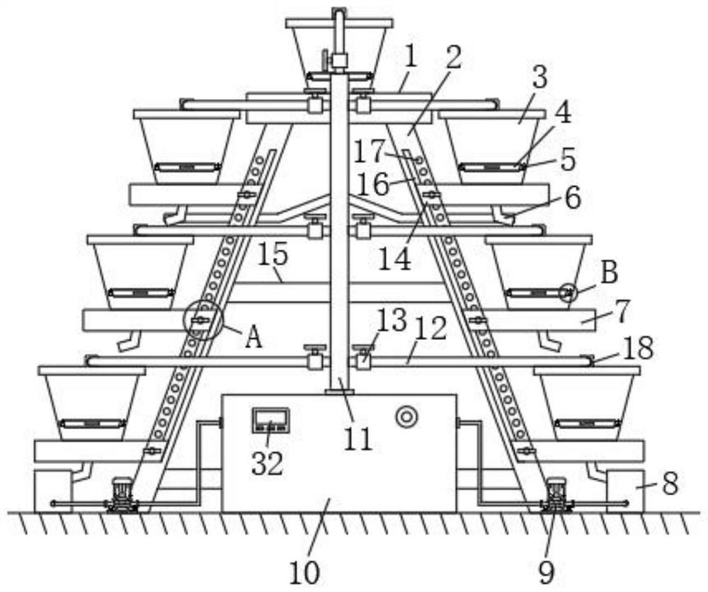 Horticultural plant three-dimensional cultivation device with drip irrigation system