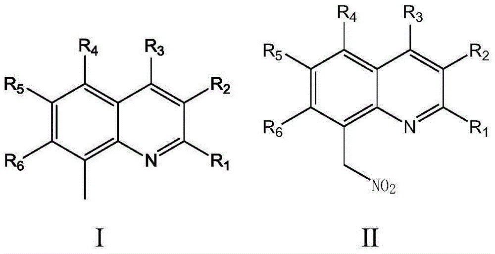 Method for synthesizing 8-(nitro methyl) quinoline compounds