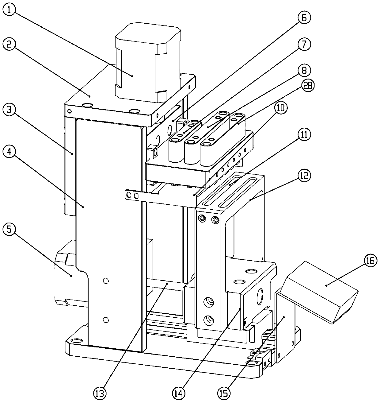 Micro-column gel card puncturing device