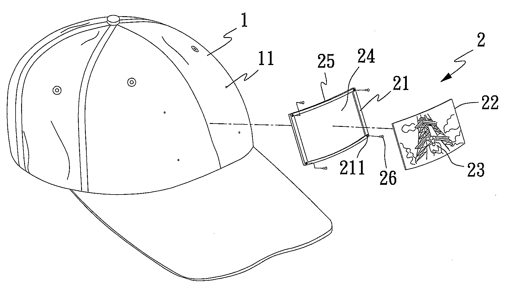 Badge structure of a portable item