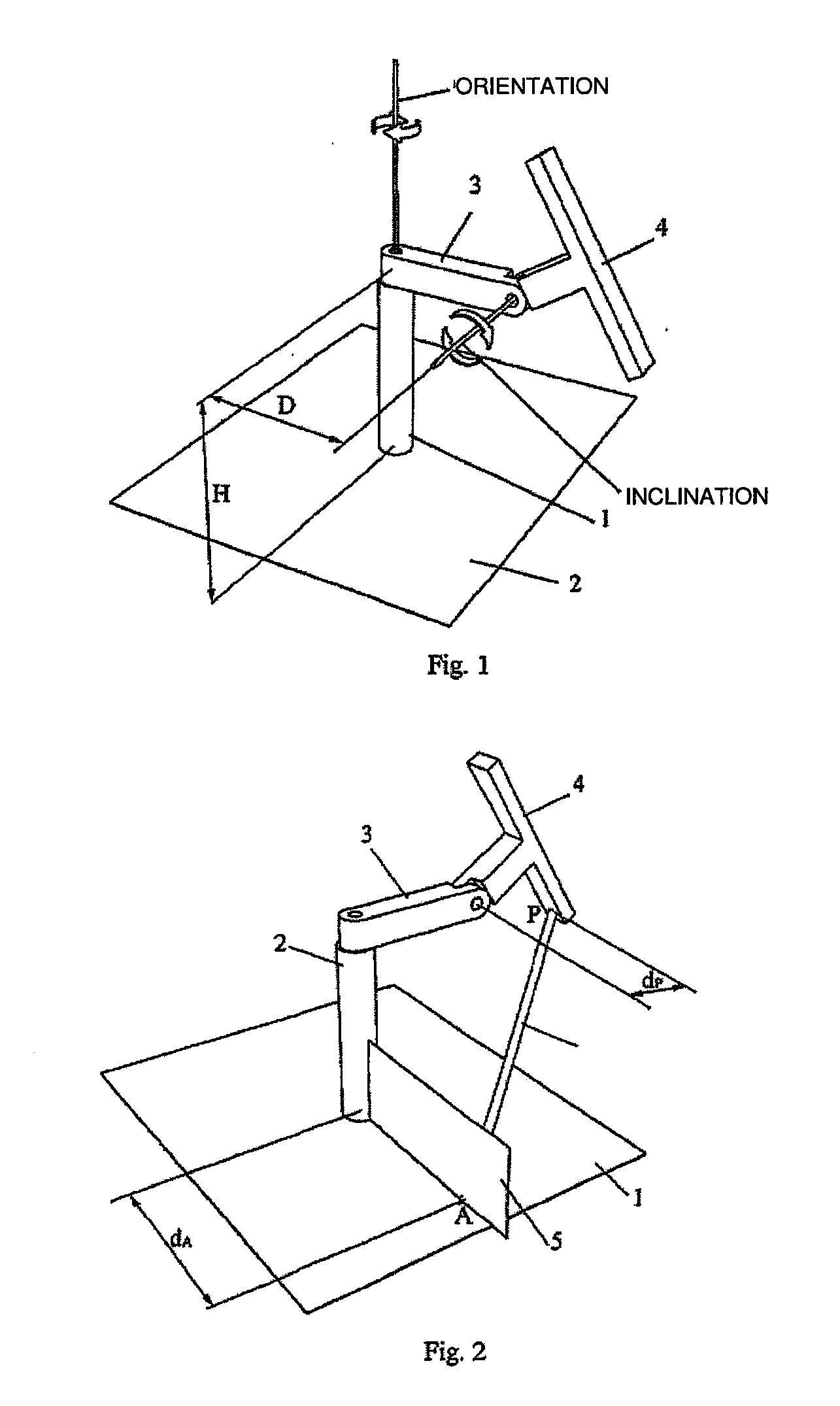 Solar tracker with movement in two axes and actuation in only one of them