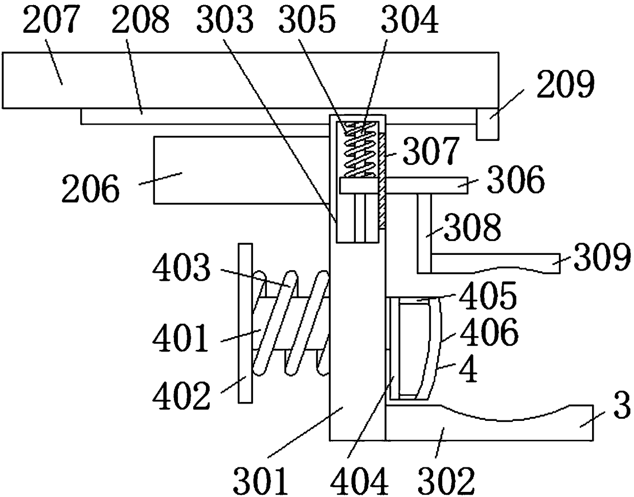 High-efficiency slicing device for Chinese herbal medicine radix puerariae