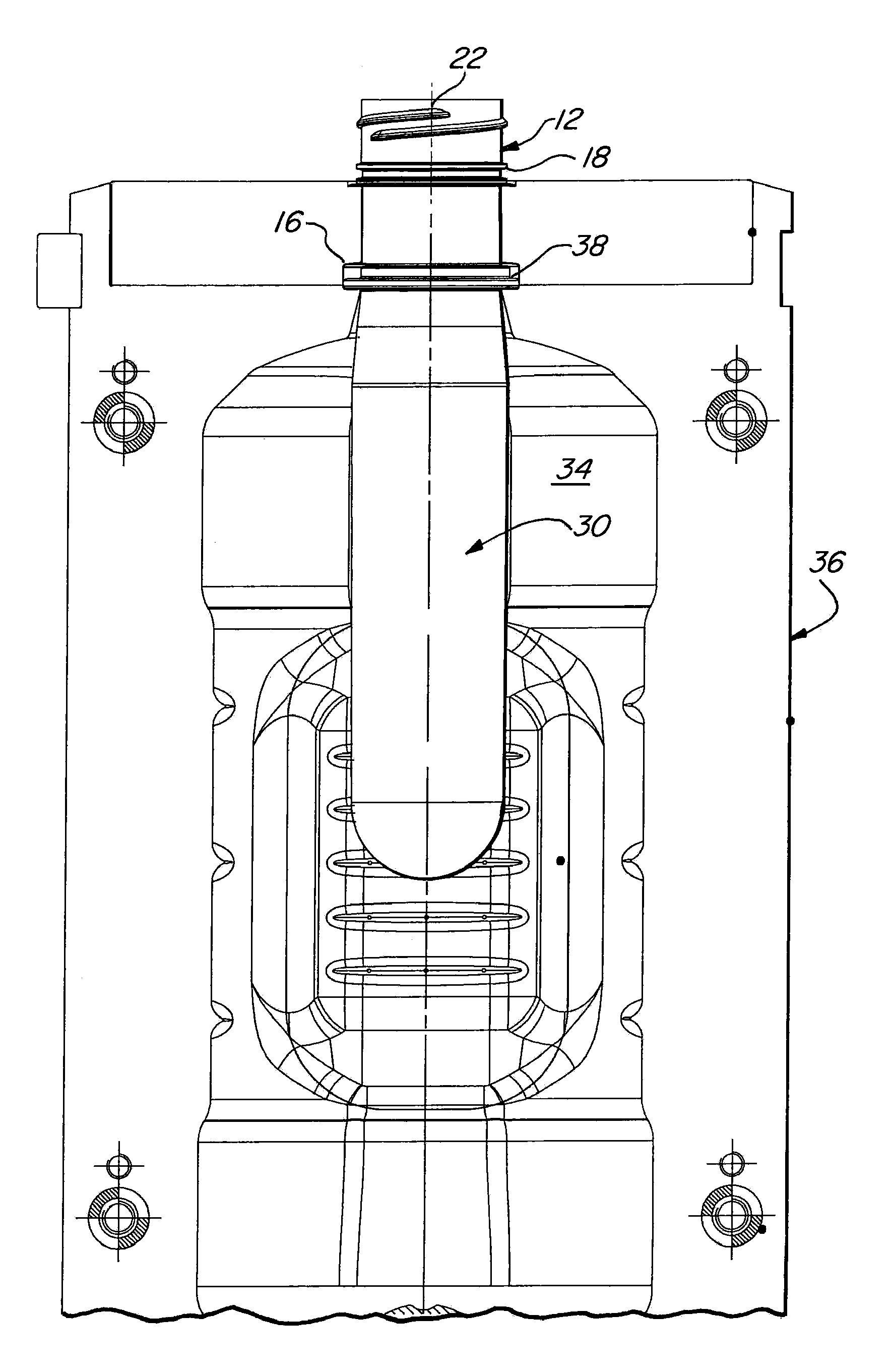 Bottle with extended neck finish and method of making same