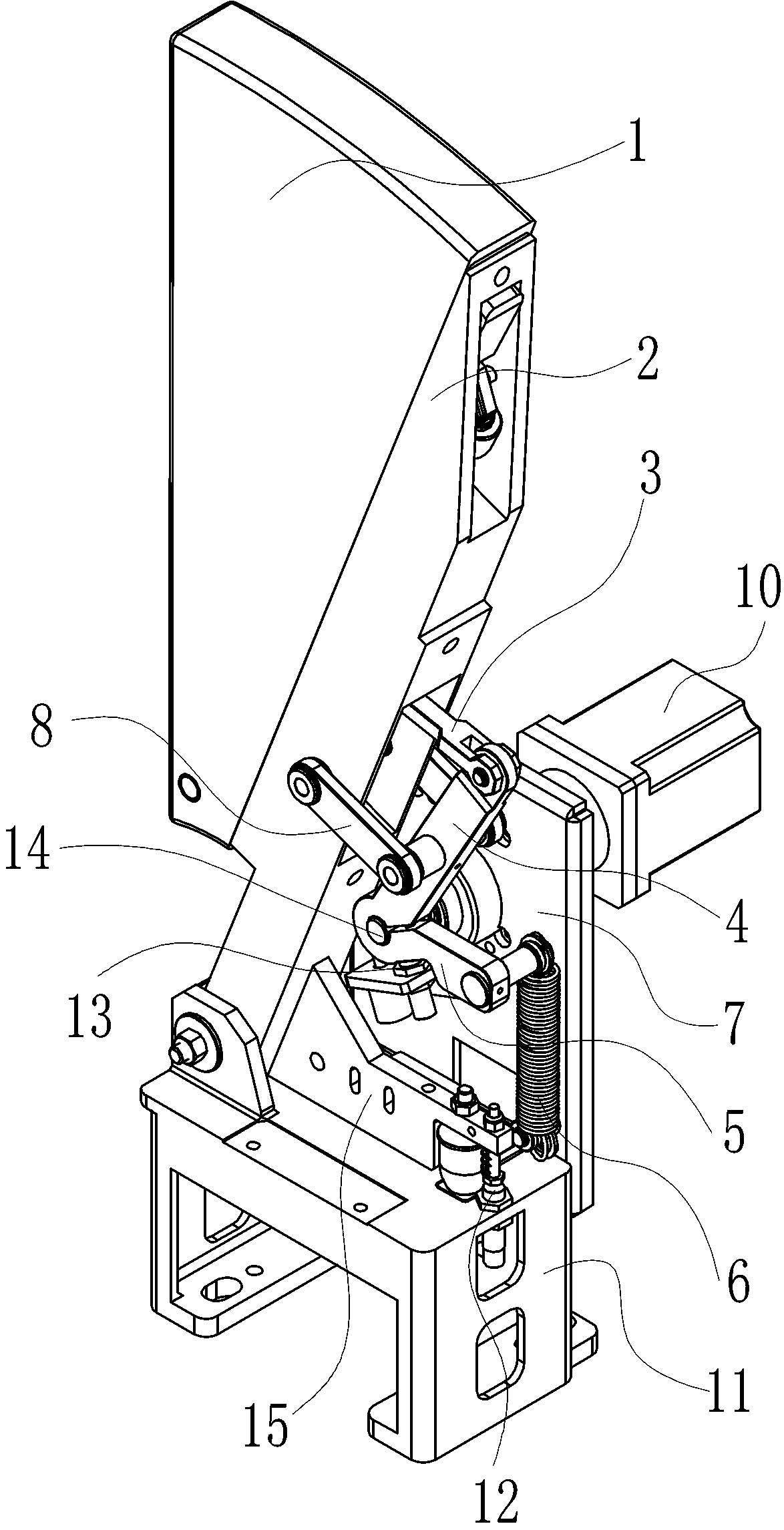 Shearing-type door blocking device