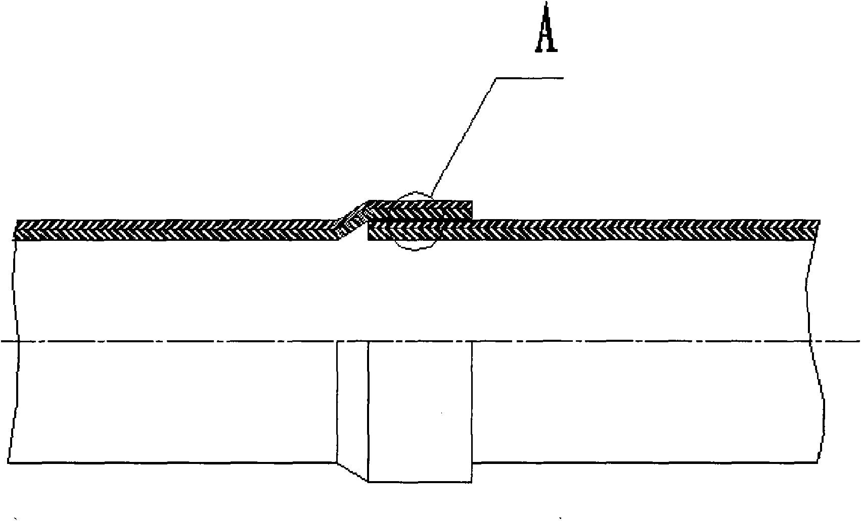 Hot melting connecting method of plastic composite pipe and connecting device used by same