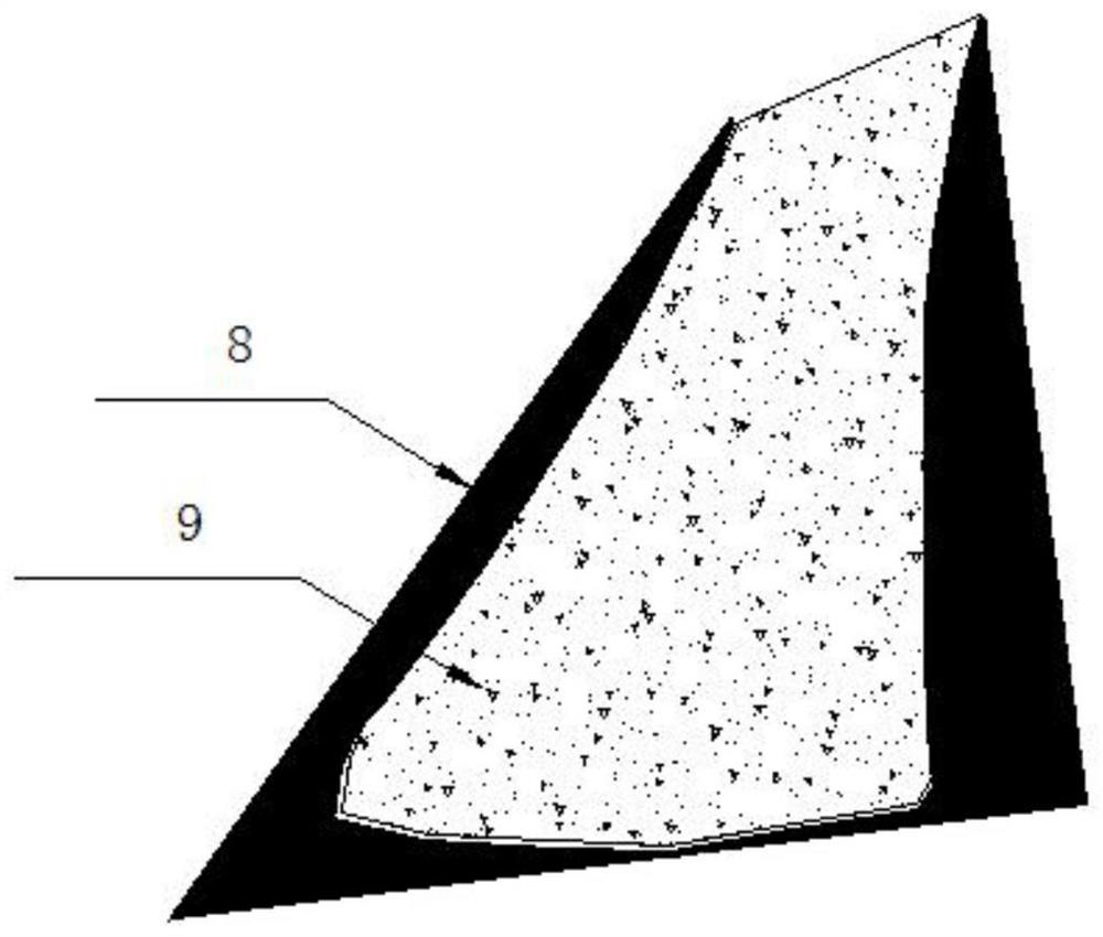 A method for preparing a polyurethane-supported sticking corner of a megawatt wind turbine blade