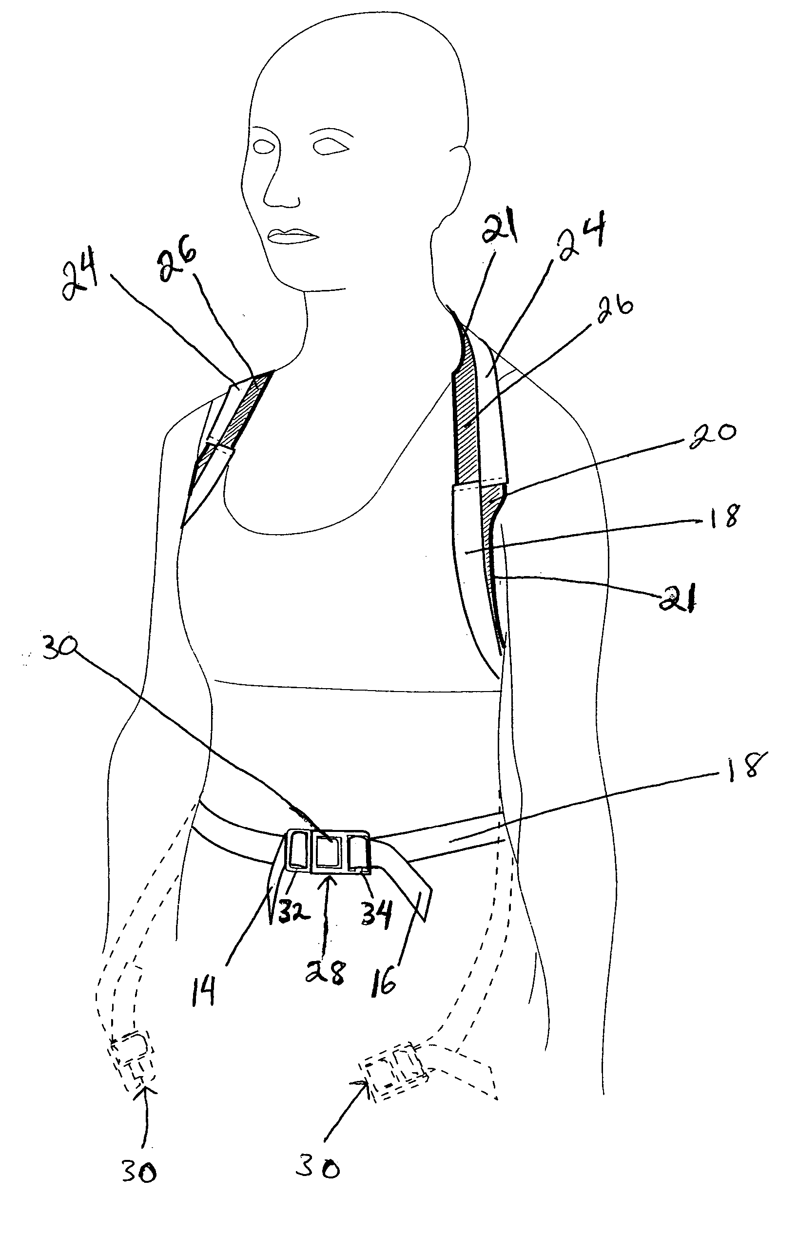 Posture band and method of improving posture