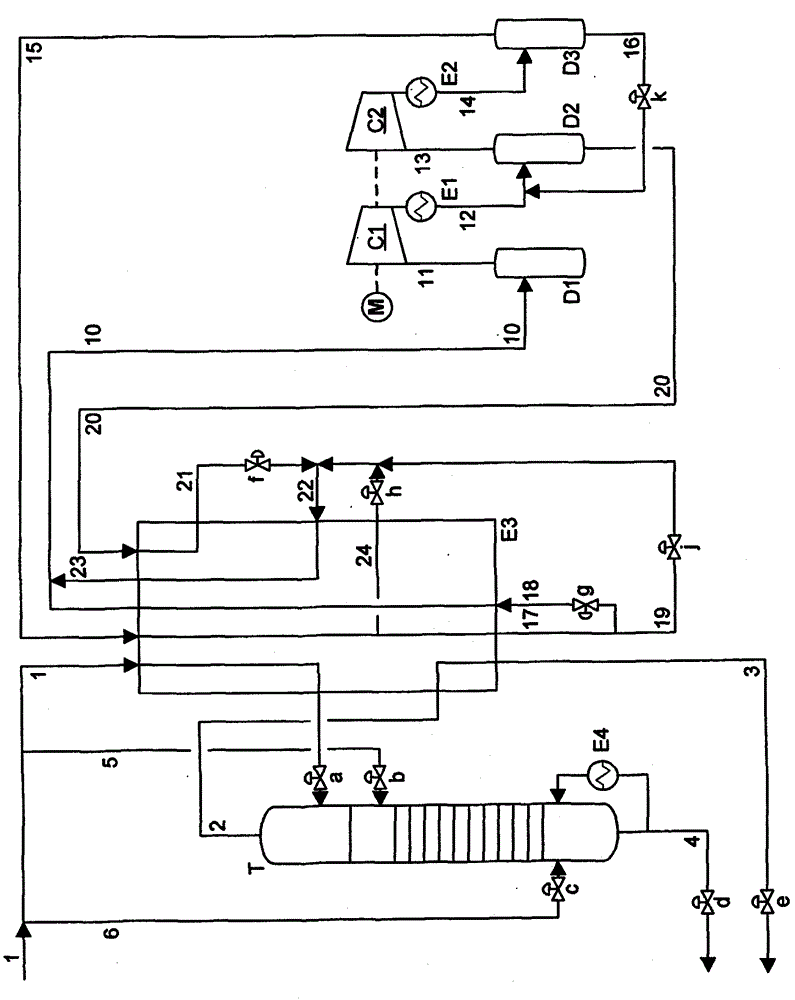 Process for liquefying a hydrocarbon-rich stream