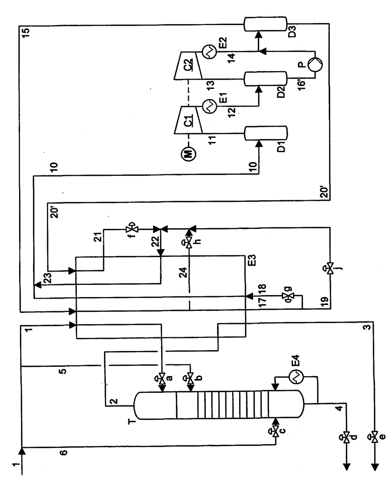 Process for liquefying a hydrocarbon-rich stream