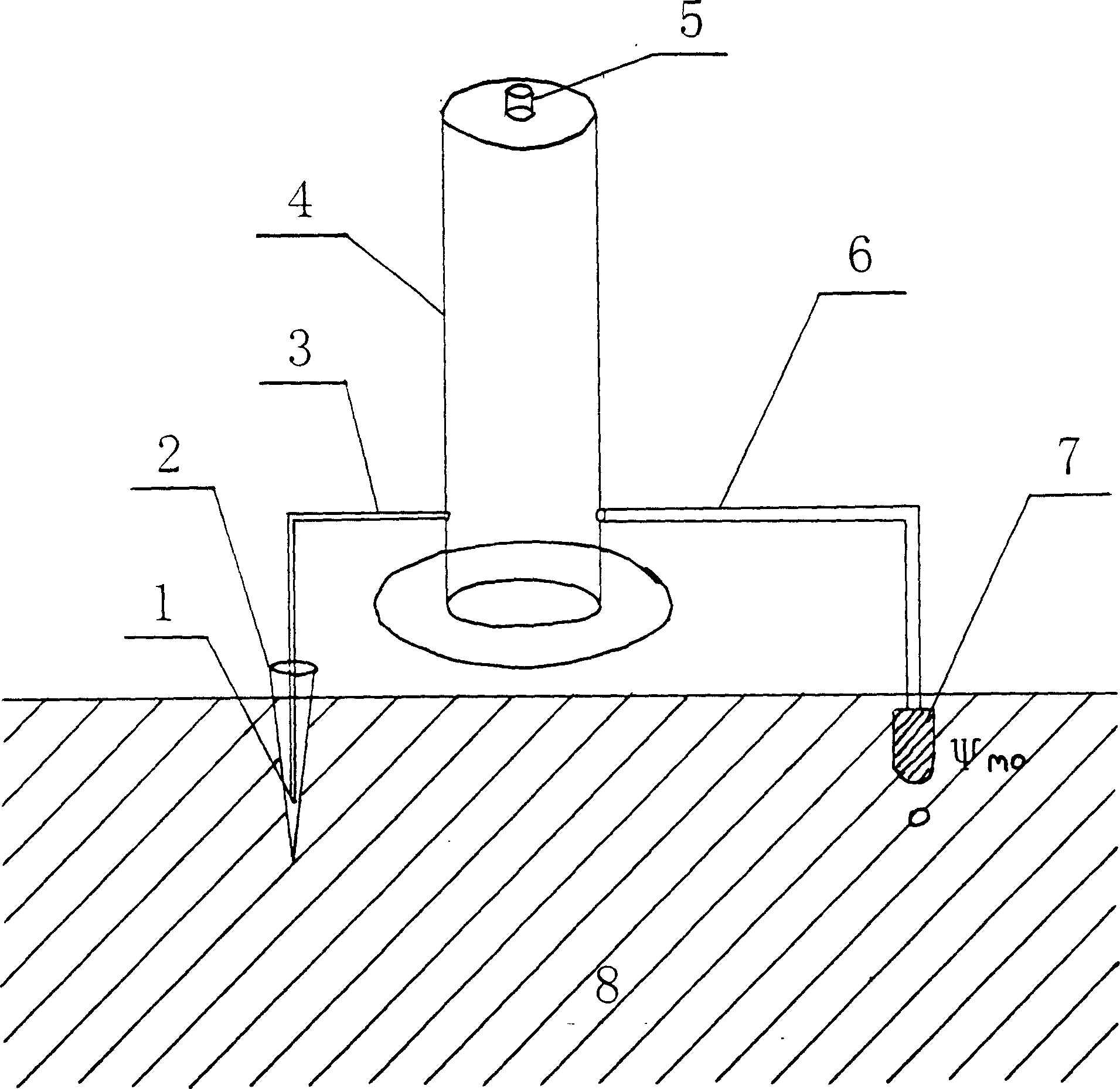 Method and apparatus for detecting water-retaining quantity among field of soil