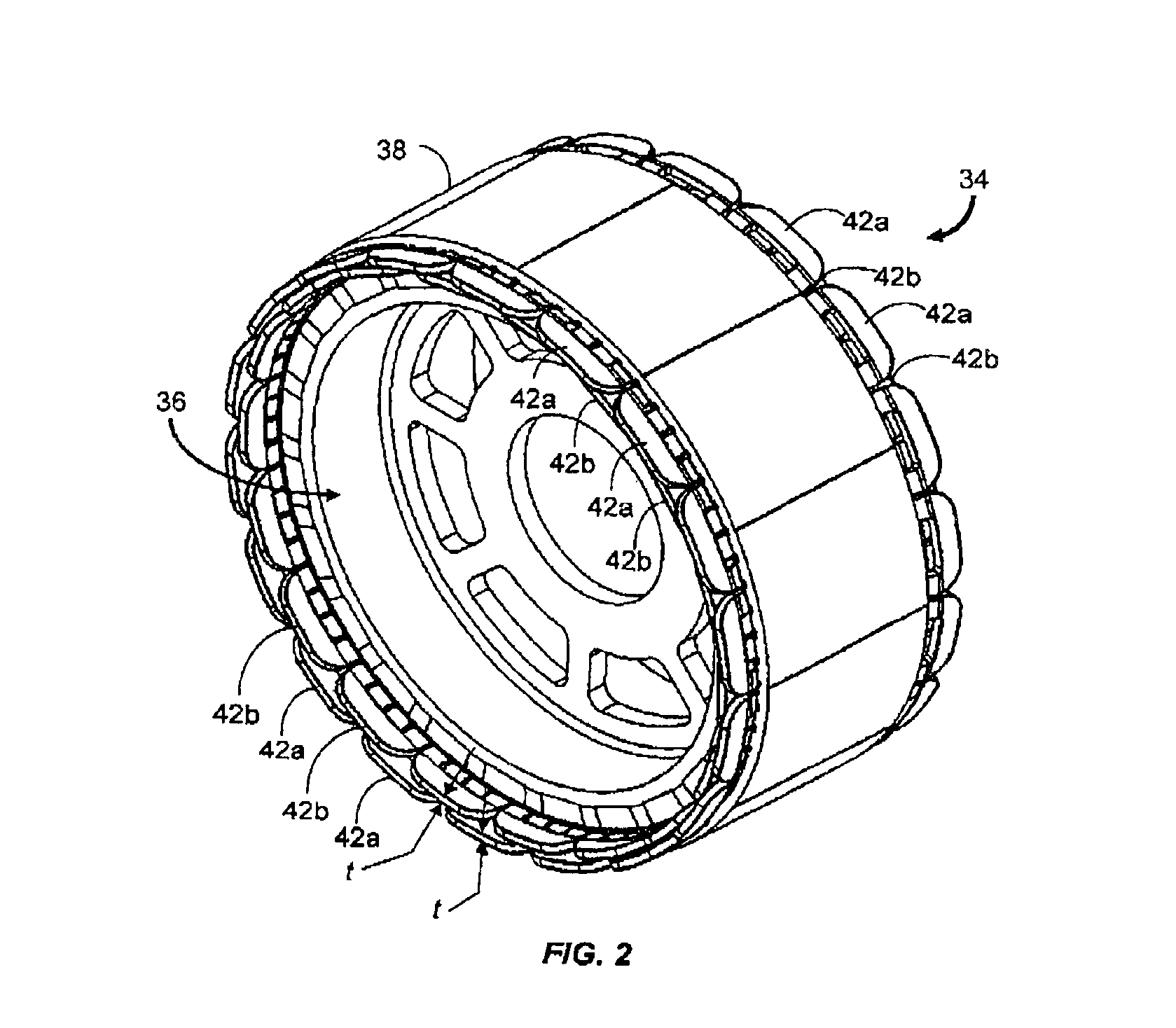 Nested stator coils for permanent magnet machines