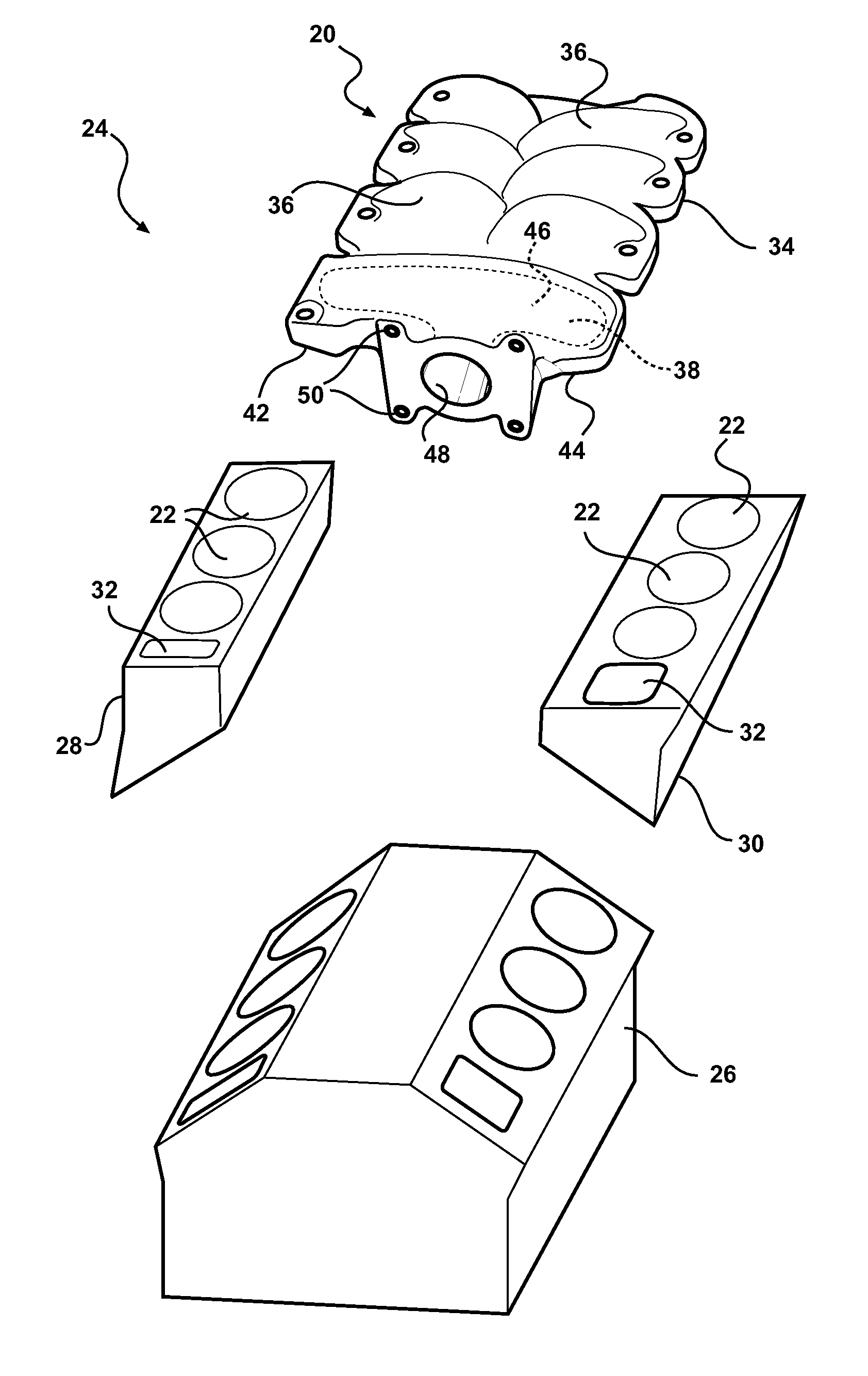 Polyphenylene Sulfide Sleeve In A Nylon Coolant Cross-Over Of An Air Intake Manifold