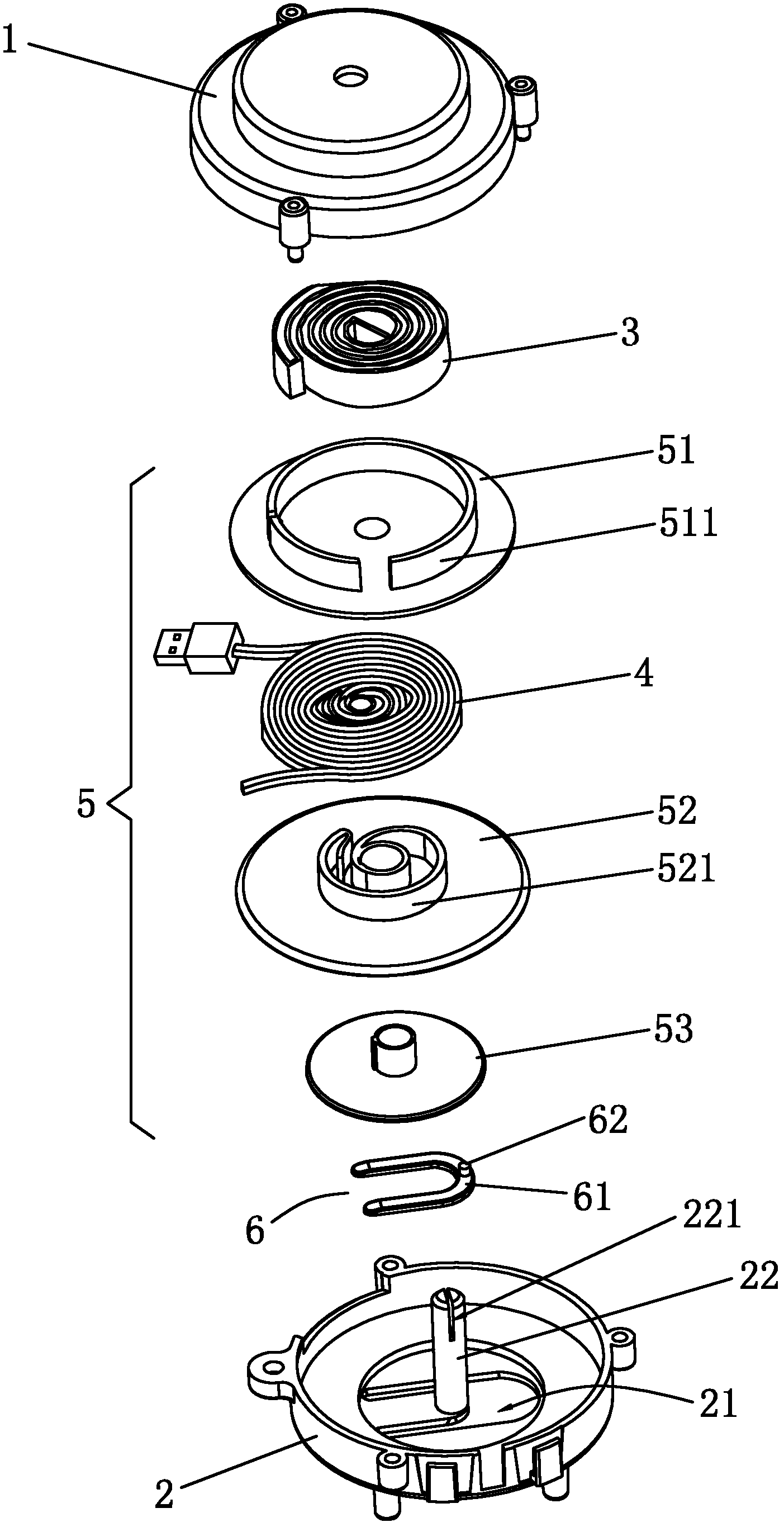 Wire coiling and uncoiling device