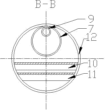 Elevation-type oil-gas-water three-phase separator with high water ratio