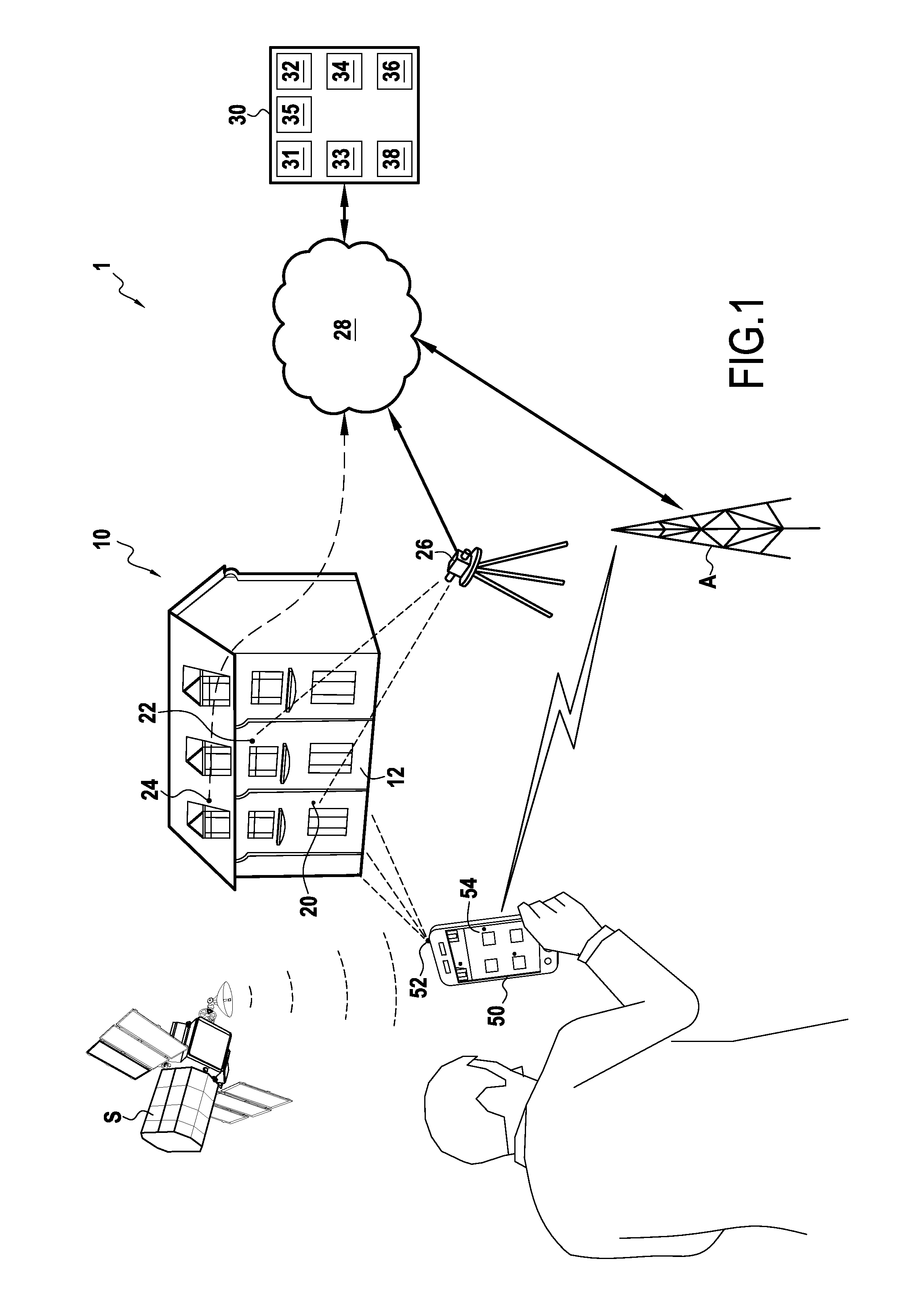 Method of representing possible movements of a structure for an apparatus of smartphone type