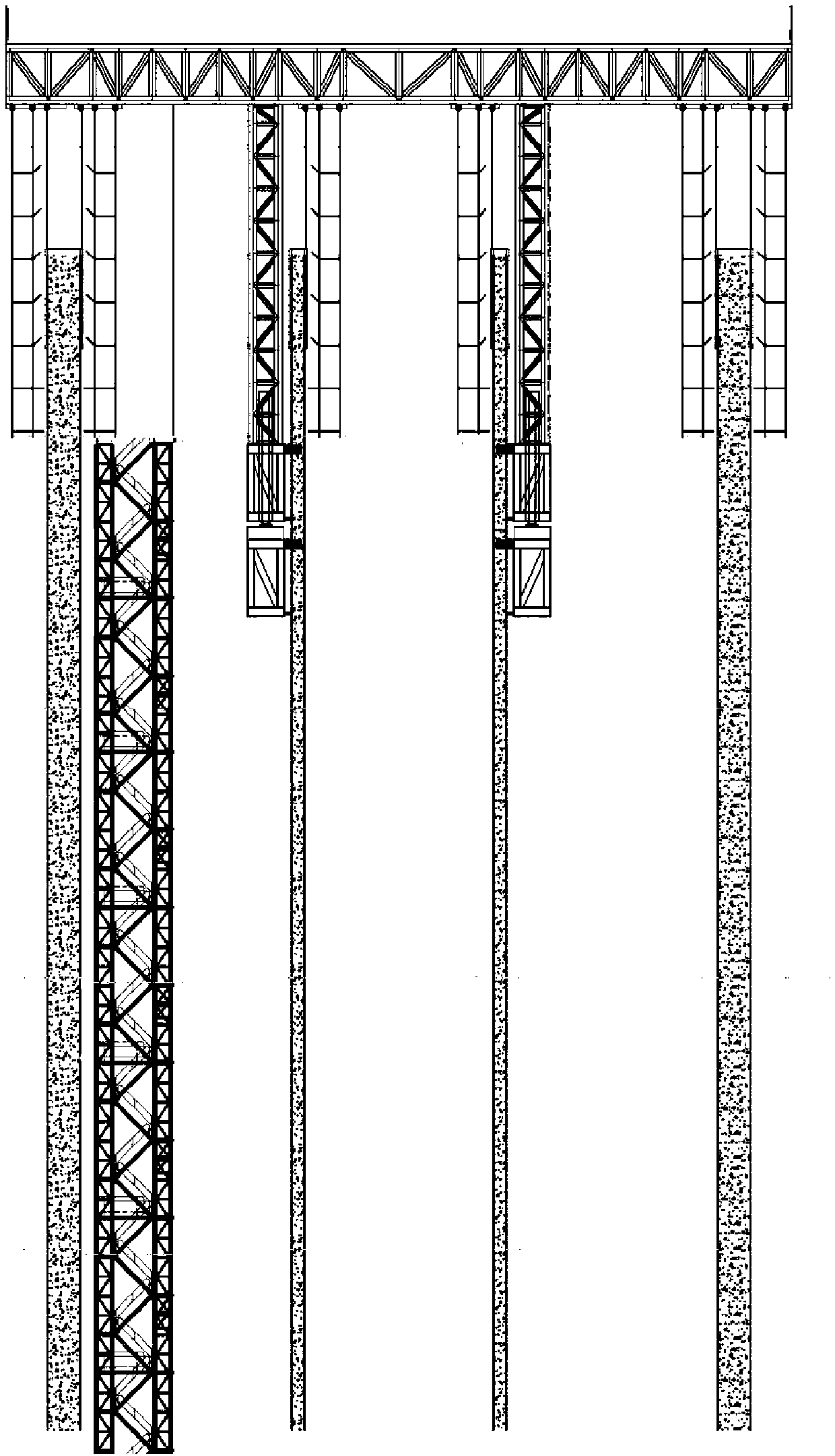 A simultaneous construction method for horizontal and vertical structures of super high-rise buildings