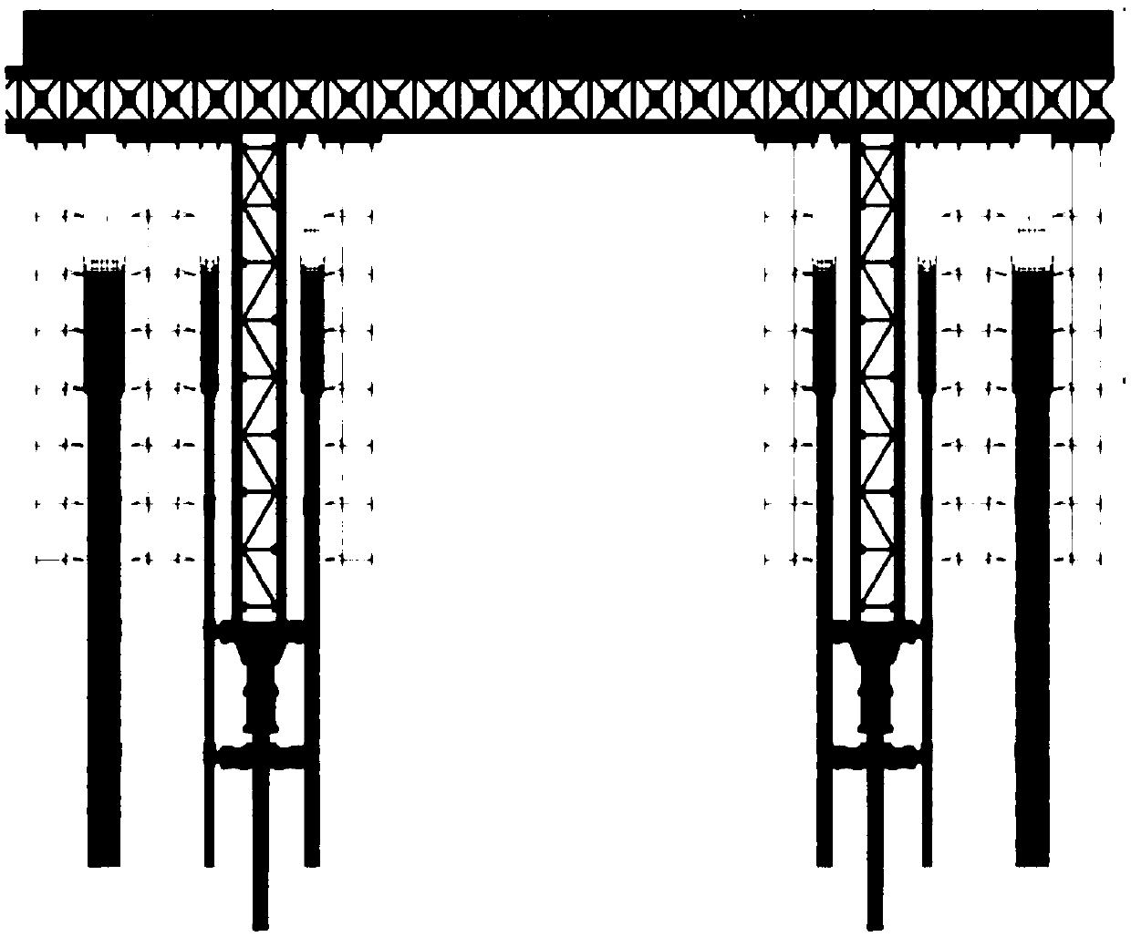 A simultaneous construction method for horizontal and vertical structures of super high-rise buildings