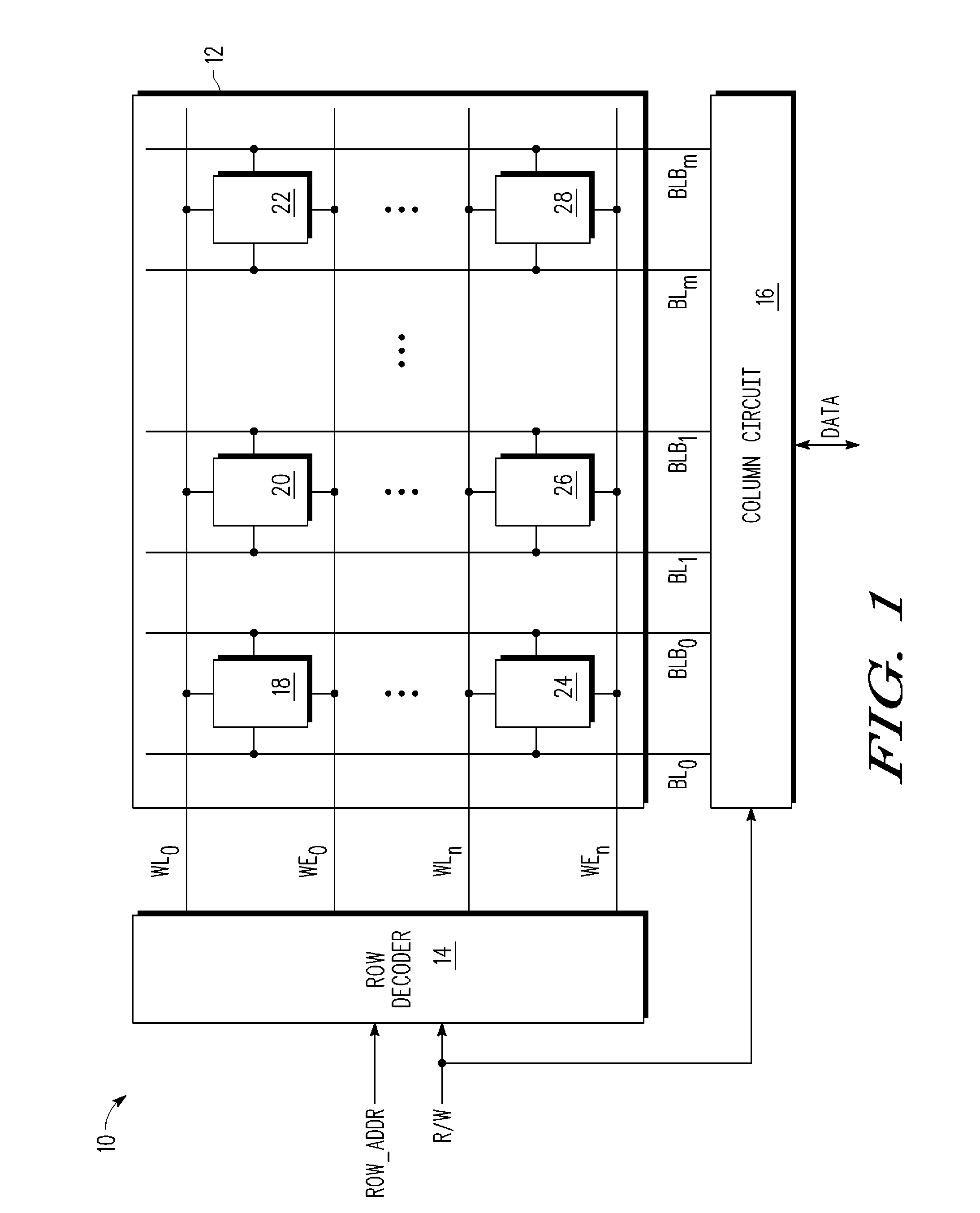 Memory with increased write margin bitcells