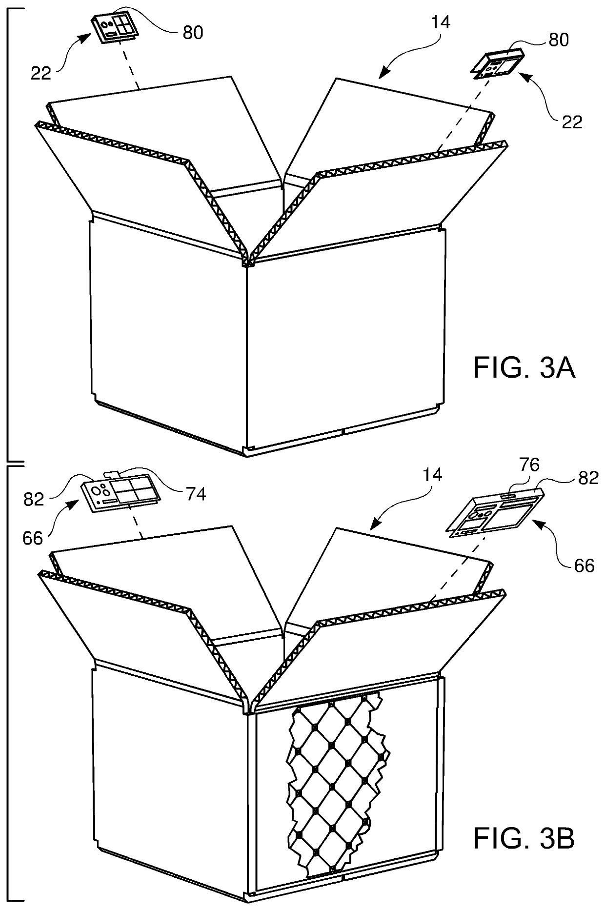 Shipping package tracking or monitoring system and method